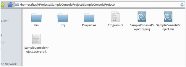 Inside the project directory